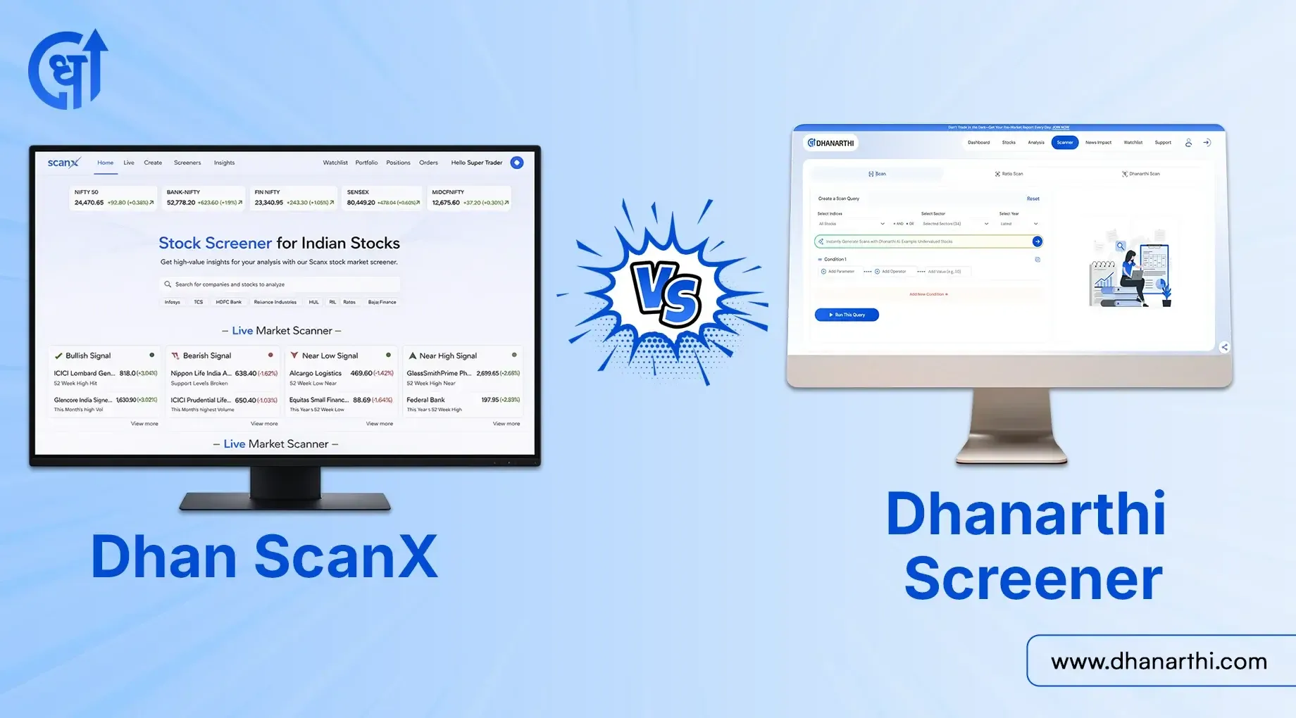 Dhanarthi Screener vs ScanX Screener: Which Is Better in 2026? 