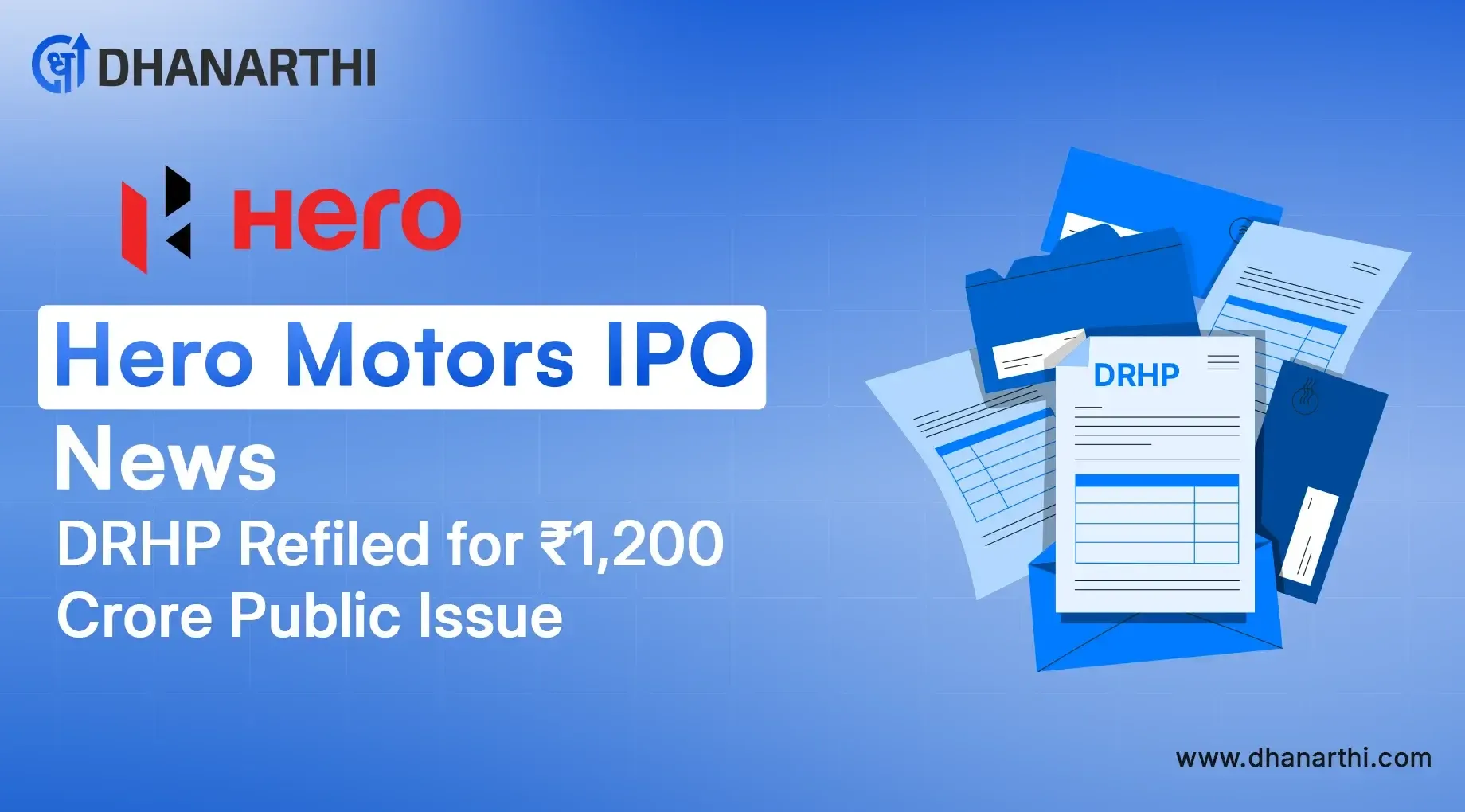 Hero Motors IPO News: DRHP Refiled for ₹1,200 Crore Public Issue