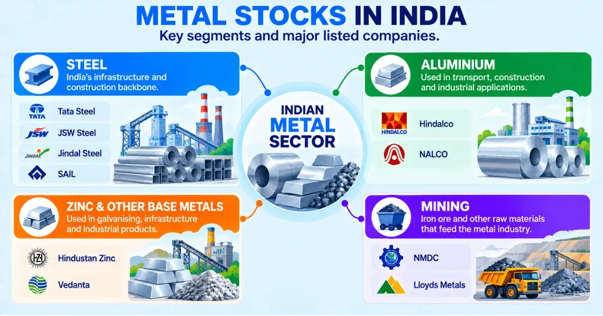Indian Metal Stocks Infographic Indian Metal Stocks Infographic