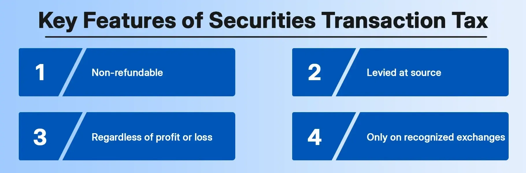 Key Features of Securities Transaction Tax