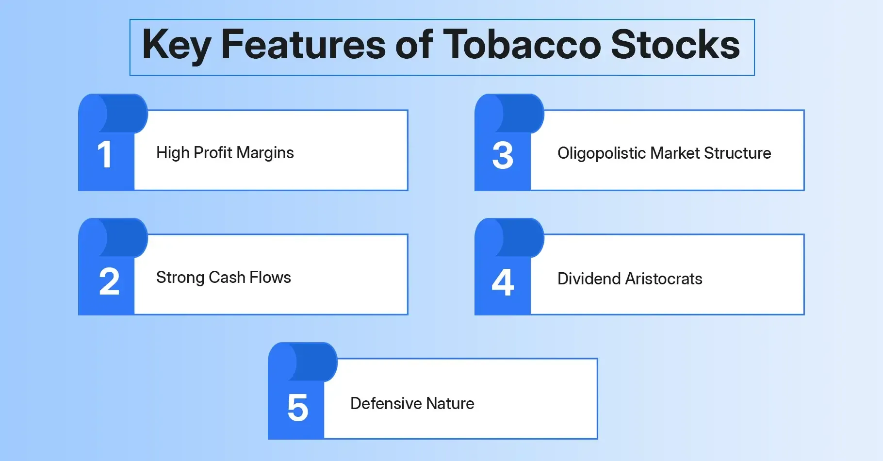 Key Features of Tobacco Stocks Key Features of Tobacco Stocks