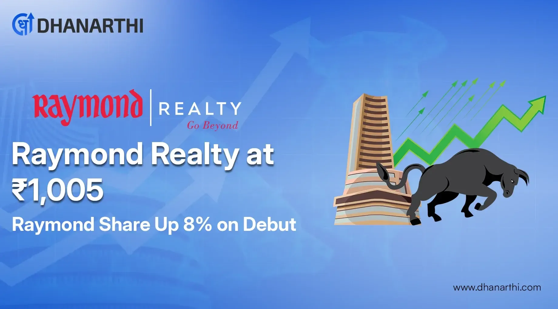 Raymond Realty at ₹1,005; Raymond Share Up 8% on Debut