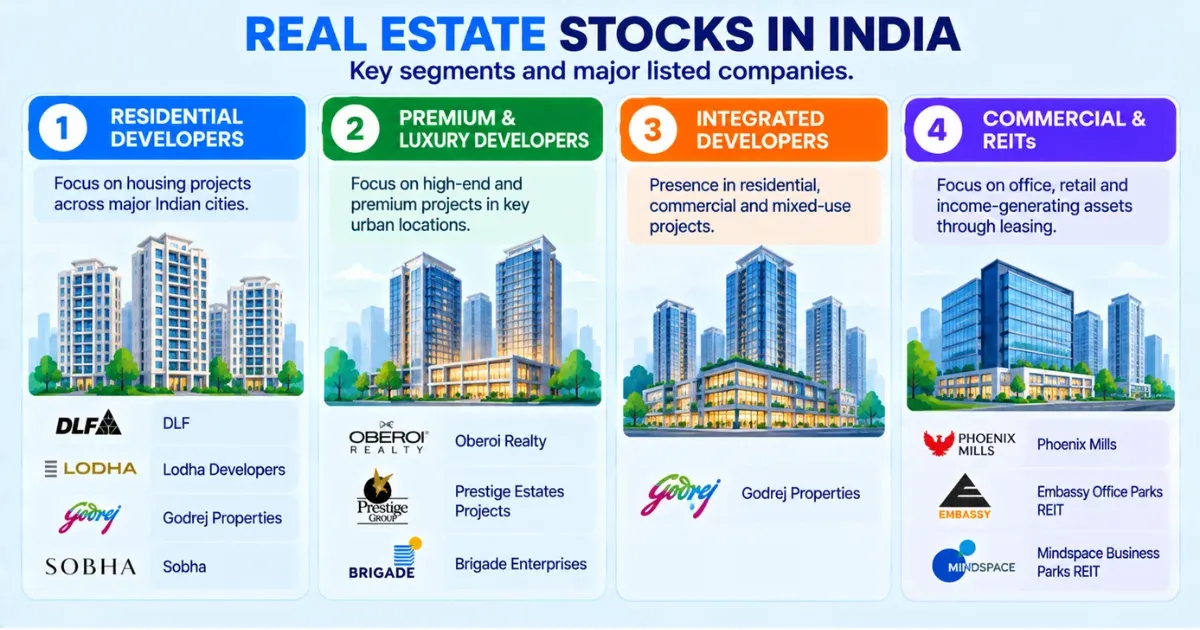 Real Estate Stocks by Business Type