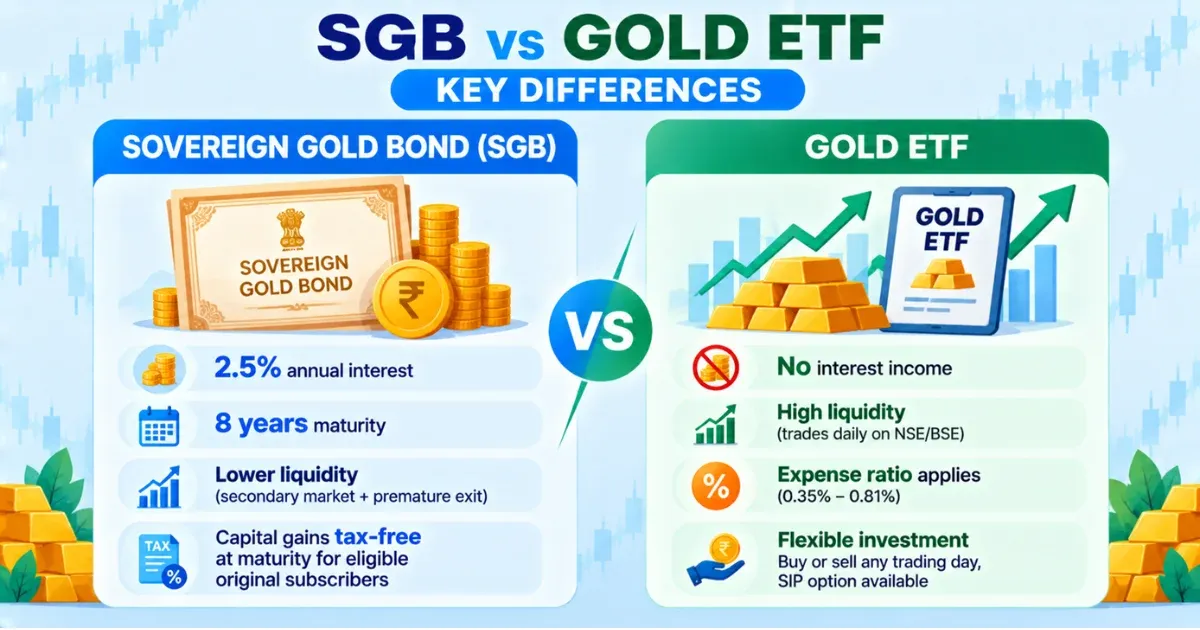 SGB vs Gold ETF SGB vs Gold ETF