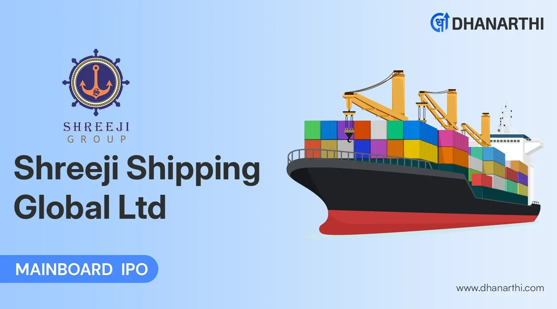 Shreeji Shipping Global IPO Opens 19 Aug - Check GMP, Allotment Status