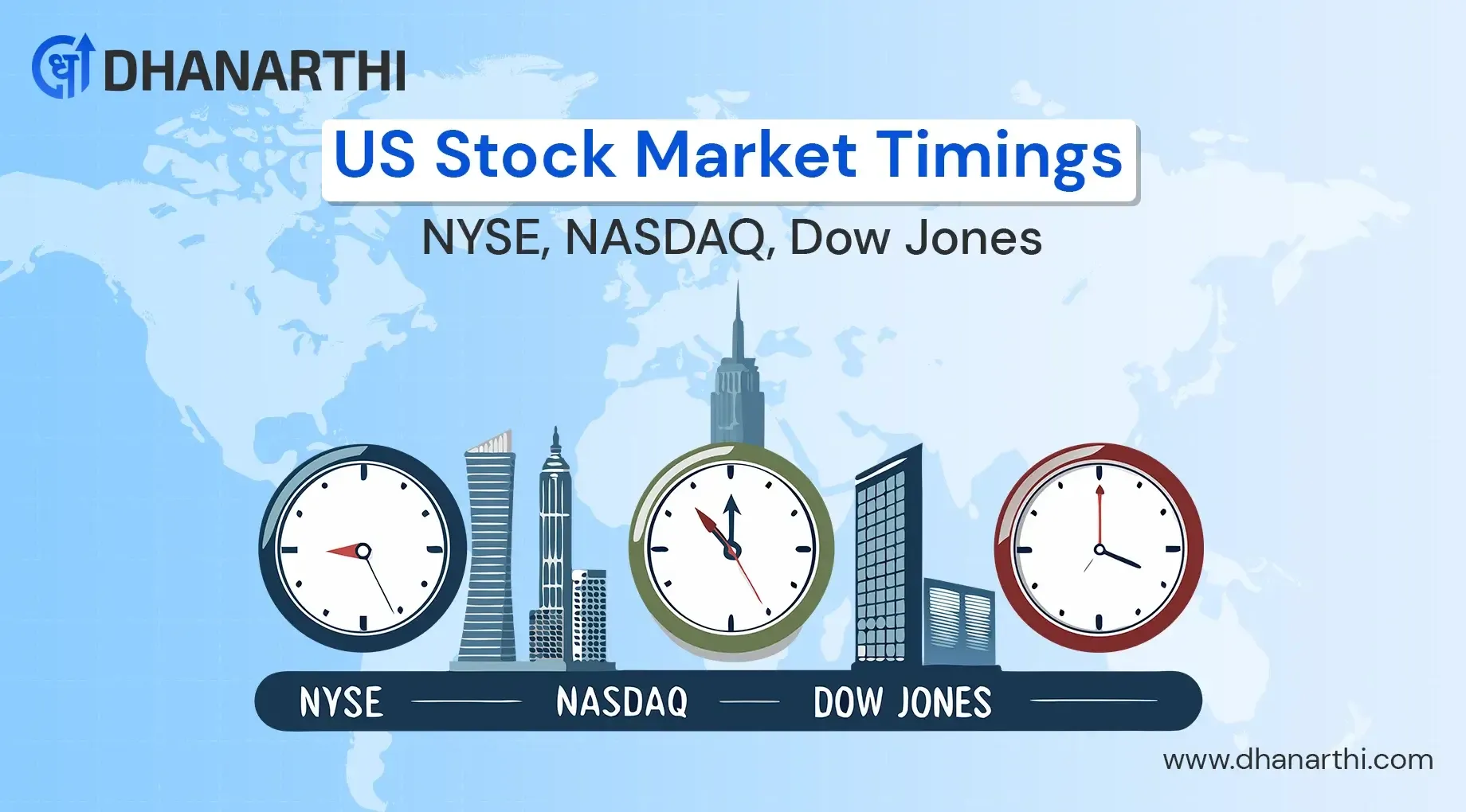 US Stock Market Timings - NYSE, NASDAQ, Dow Jones